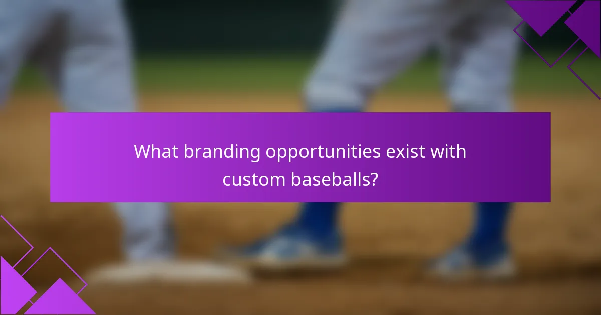 What branding opportunities exist with custom baseballs?
