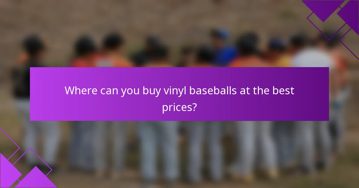 Where can you buy vinyl baseballs at the best prices?